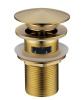 Донный клапан Boheme Mat Gold с переливом, автомат clik-clack, золото матовое, 612/2-MG