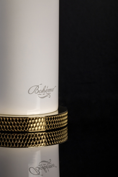 Смеситель Boheme Stick 122-WG.2 для раковины высокий, белый, золото (white touch gold)