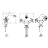 Смеситель для биде Boheme Royal Crystal 316-CRST, цвет бронза