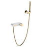 Смеситель Boheme Stick 123-WG.2 для ванны и душа, с душевым гарнитуром, White touch gold