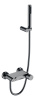 Смеситель для ванны и душа Boheme Stick 123-SGM, цвет графит Shine Gun Metal c ручкой Diamond