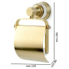 Держатель туалетной бумаги с крышкой Boheme Aura 10241-G, золото