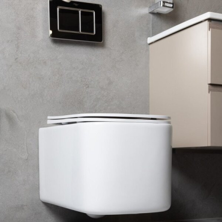 Унитаз подвесной Boheme Mane 970-SET-W, сиденье микролифт, цвет белый глянцевый