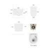 Унитаз подвесной безободковый Boheme Avva 973-SET-MW, безободковый, смыв торнадо, цвет белый матовый