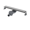 Душевой трап (лоток) Boheme Premium Linear, 80 см, в комплекте с решеткой под плитку, цвет хром, 982-80-CR