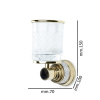 Стакан для зубных щеток Boheme Aura 10244-G, золото