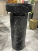 Раковина накладная рифленая SOLE Corian 400*130 Nero Marquina 801-R-NM