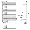 Полотенцесушитель электрический Boheme Venturo 80 x 50 см, Gun Metall, 723-GM