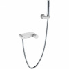 Смеситель Boheme Stick 123-WCR для ванны и душа, с душевым гарнитуром, White diamond chrome