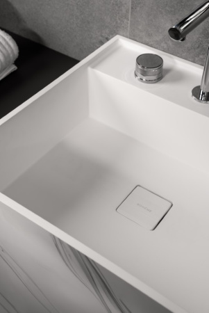 Раковина напольная Cube Corian 480*480*850 Calacatta 802-CLCT CALACATTA