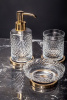 Мыльница Boheme Murano Cristal настольная, золото, 10205
