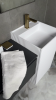 Раковина напольная рифленая Cube Corian 480*480*850 Matt White 802-R-MW белый