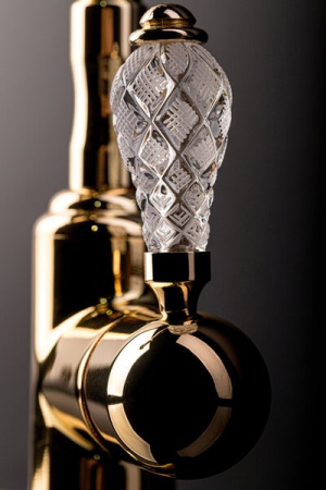 Смеситель для раковины Boheme Crystal 281-CRST, золото