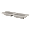 Раковина-моноблок QUATRO 140 CASHMERE (двойная) акрил 793-140-2-C CASHMERE