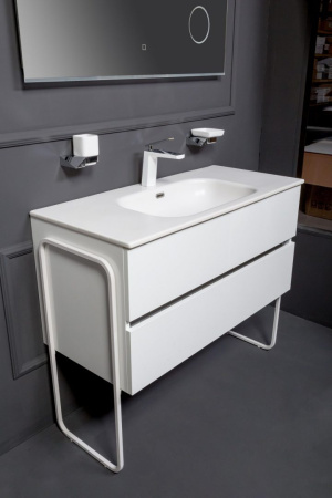 Тумба без раковины Armadi Art Vallessi 80*46cm WHITE 2 полки 837-080-W белый
