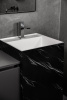 Раковина напольная Cube Corian 480*480*850 Nero Marquina 802-NM