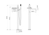 Смеситель напольный Boheme Stick LINEA 129-CB.3 брашированная медь