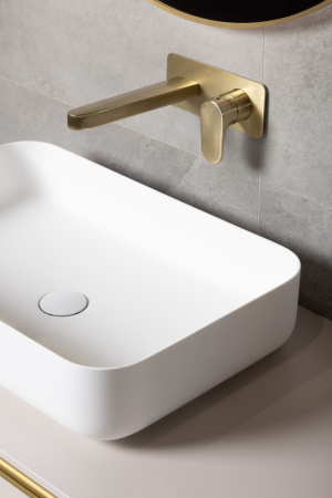 Раковина Boheme Corian 879-60-MW, 40 см накладная, цвет белый