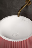 Раковина напольная рифленая Corian 480*480*850 LIGHT PINK (роза) 801-Torre-LP