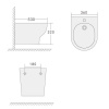 Биде подвесное Boheme Fiore 978-BIDET-W, цвет белый глянцевый