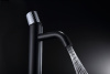 Смеситель Boheme Stick 122-BCR для раковины высокий, черный, (black diamond chrome)