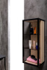 Пенал LOFT низкий light wood полки стекло 895-L