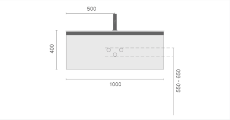 QUATRO 1 100CM тумба CASHMERE профиль 790-M1-100-CM-MG CASHMERE